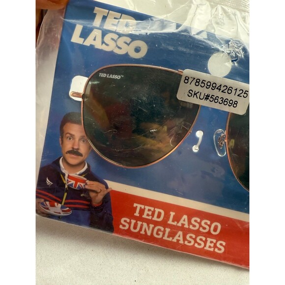 Ted Lasso Halloween Cosplay Aviator Brown & Gold Sunglasses Sun-Staches NWT - Picture 2 of 4